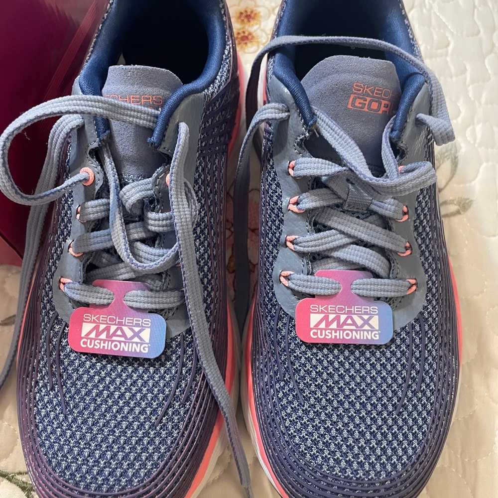 Skechers Blue and Pink Athletic Shoes - Picture 1 of 3